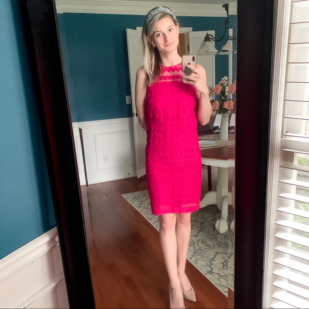 Trina Turk Fuchsia Pink Shift Dress